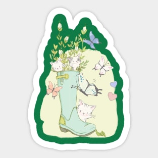 Spring Kittens Sticker